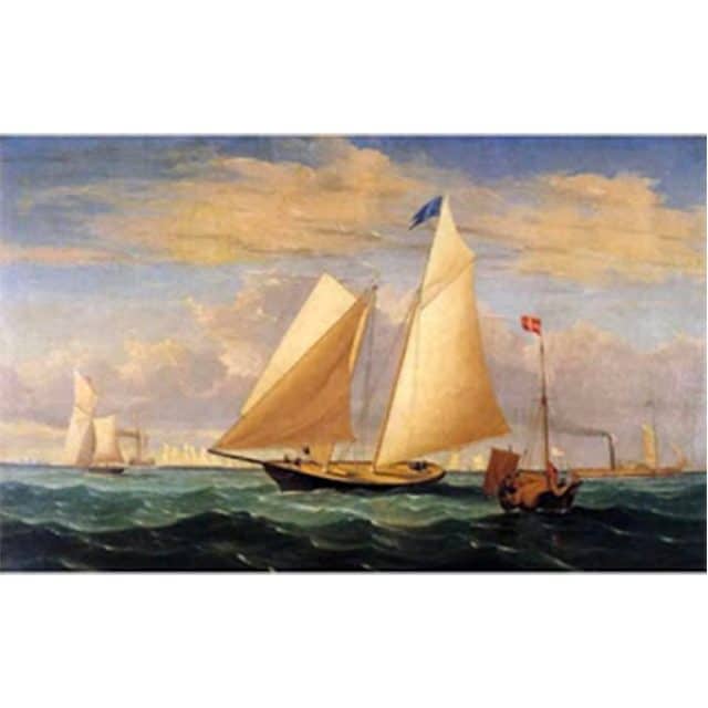 ルナ・ロッサプラダアメリカズカップAmerica's Cup絵画写実ヨットレース ルナ・ロッサプラダアメリカズカップAmerica's Cup絵画写実ヨット