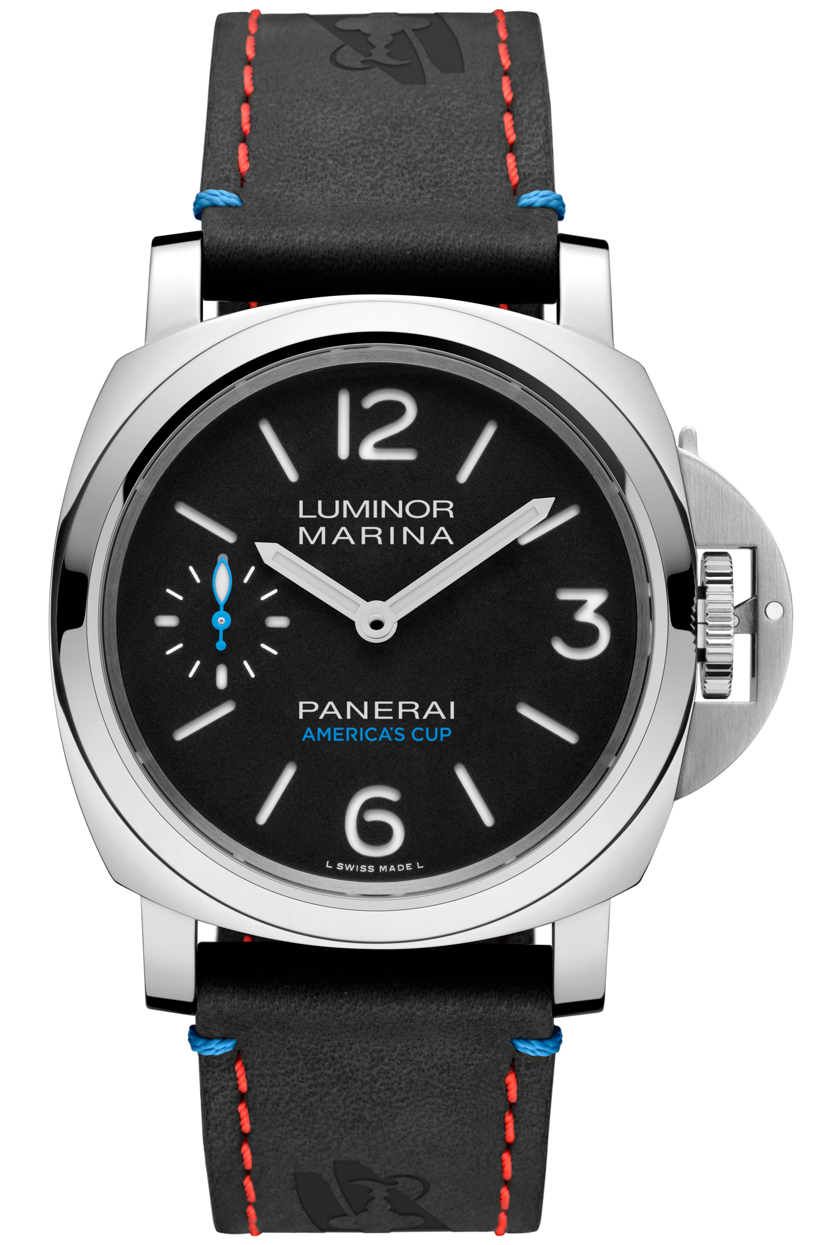 Panerai Luminor 1950 GMT Black Dial Black Leather Strap 44mm PAM311