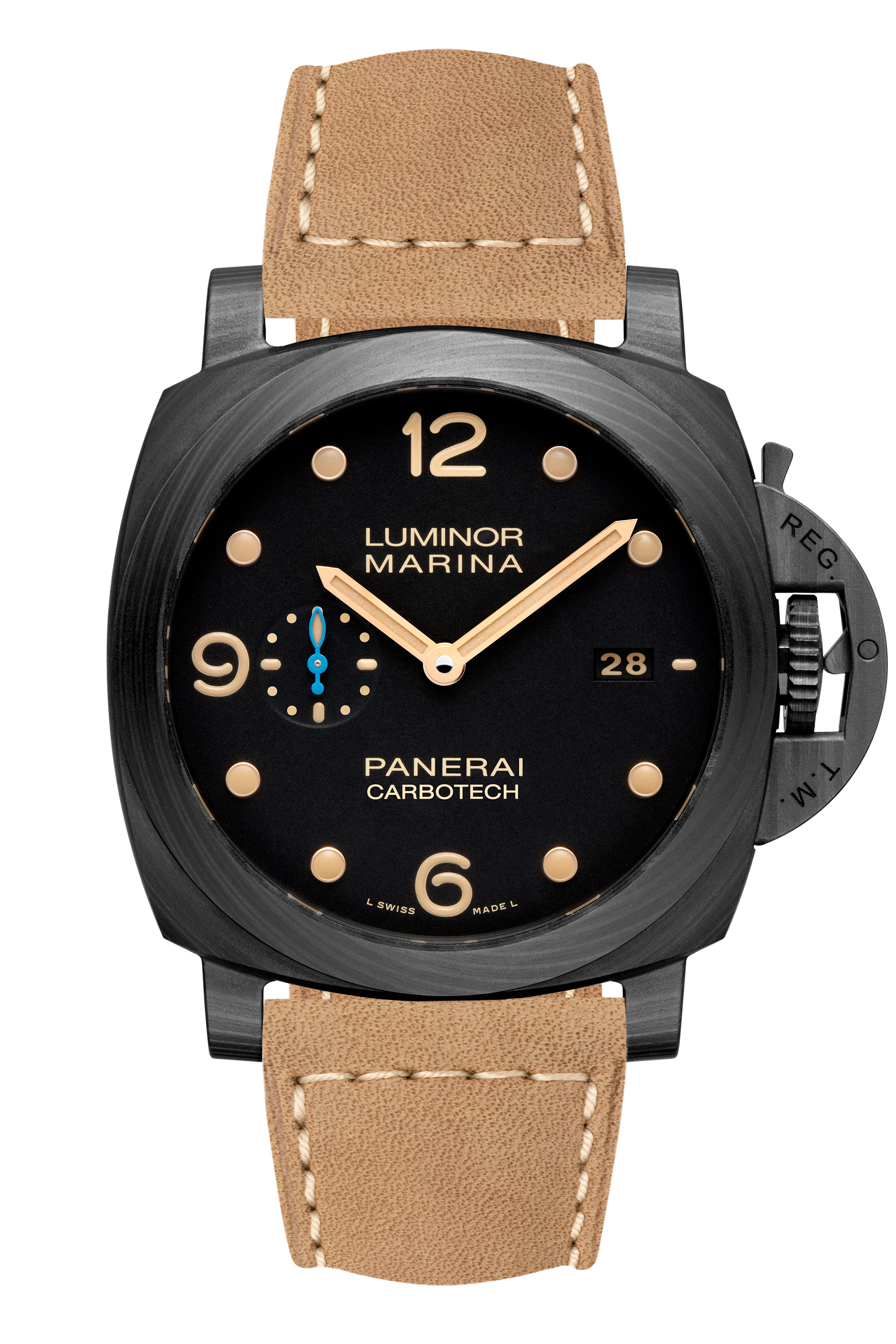 Panerai Good Product [Panerai Luminor Marina] 8DAYS Small Second PAM00563 Hand-wound Men's [Used]