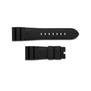 Cinturino Panerai Originale In Caucciù – Nero, 24/22mm, Nuovo Con Etichette