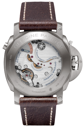 PANERAI Luminor 1950 Chrono Monopulsante Left-Handed 8 Days Titanio PAM00345 Detail 