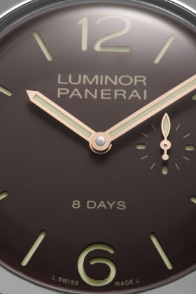 PANERAI Luminor 1950 Left-Handed 8 Days Titanio PAM00368 Detail 