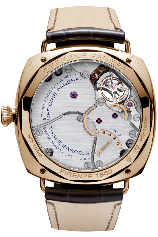 PANERAI Radiomir Tourbillon GMT Oro Rosa PAM00330 Detail 