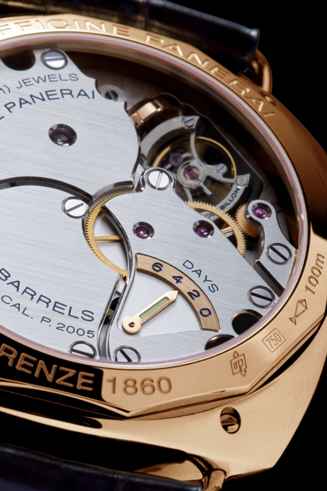 PANERAI Radiomir Tourbillon GMT Oro Rosa PAM00330 Detail 