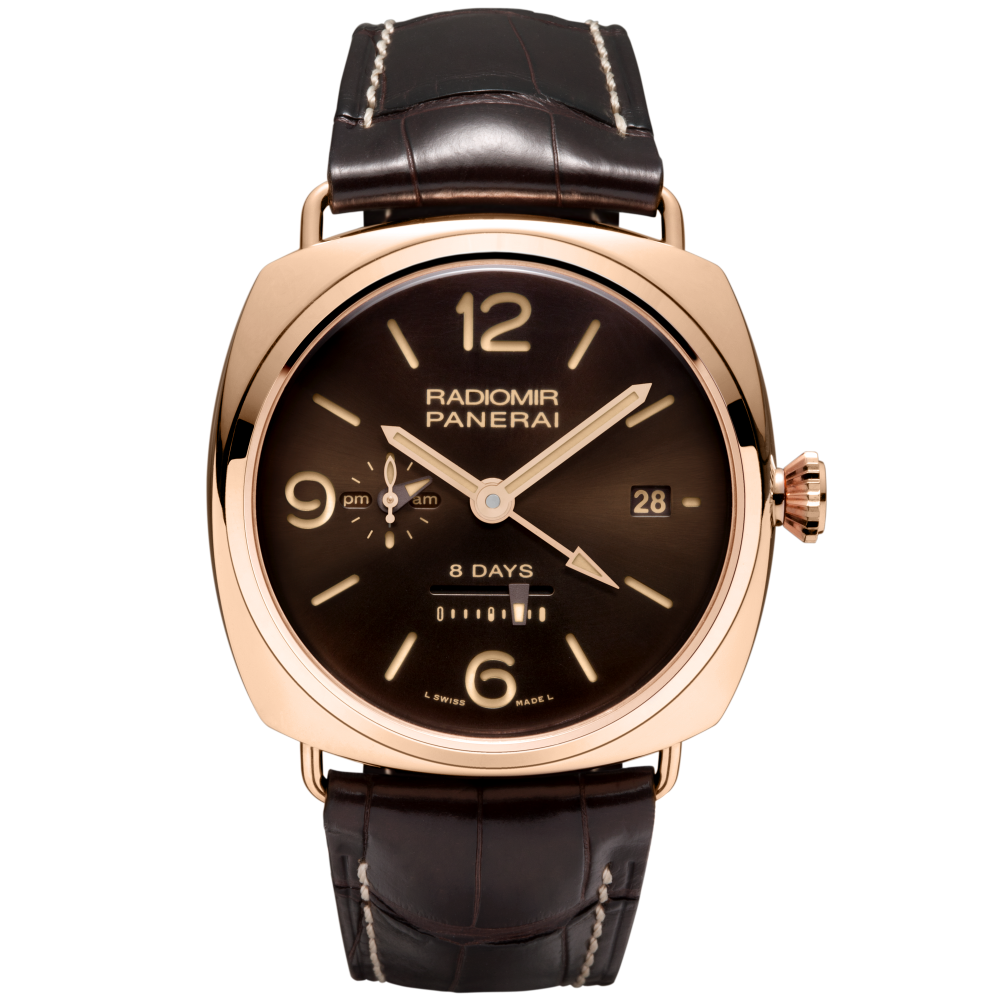 PANERAI Radiomir 8 Days GMT Oro Rosso PAM00395 day view