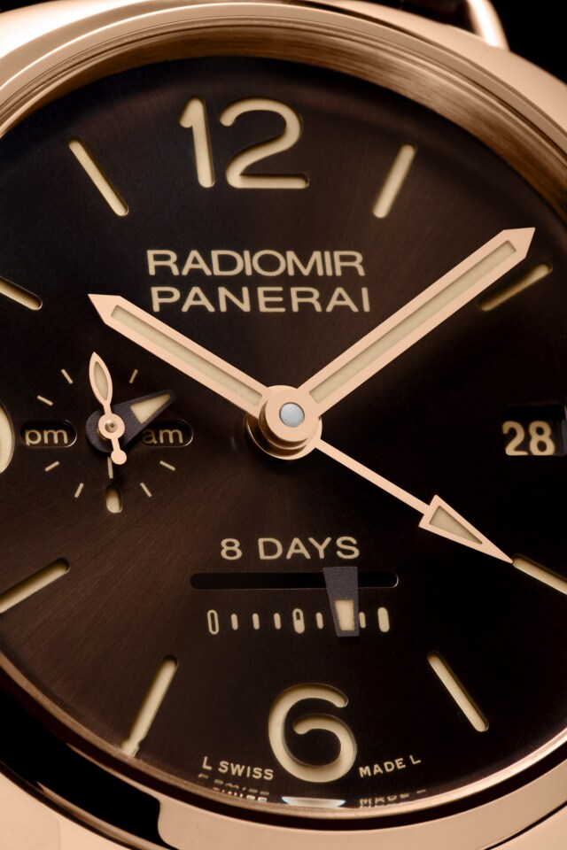 PANERAI Radiomir 8 Days GMT Oro Rosso PAM00395 Detail 
