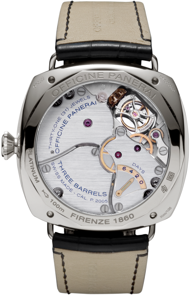 PANERAI Radiomir Tourbillon GMT Platino PAM00316 Detail 