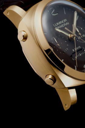 PANERAI Luminor 1950 Rattrapante 8 Days Oro Rosa PAM00319 Detail 