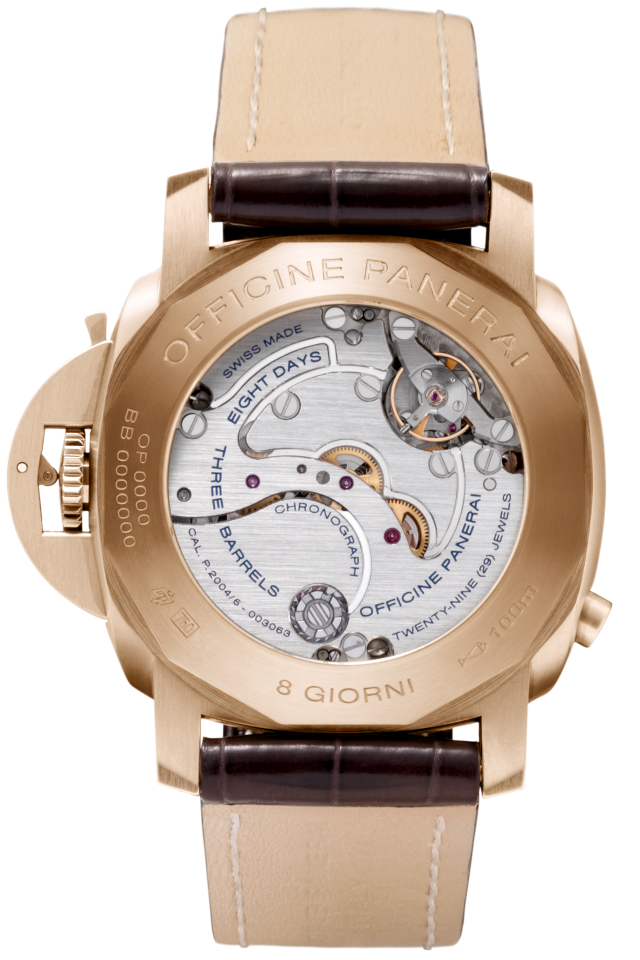 PANERAI Luminor 1950 Chrono Monopulsante 8 Days Oro Rosa PAM00344 Detail 