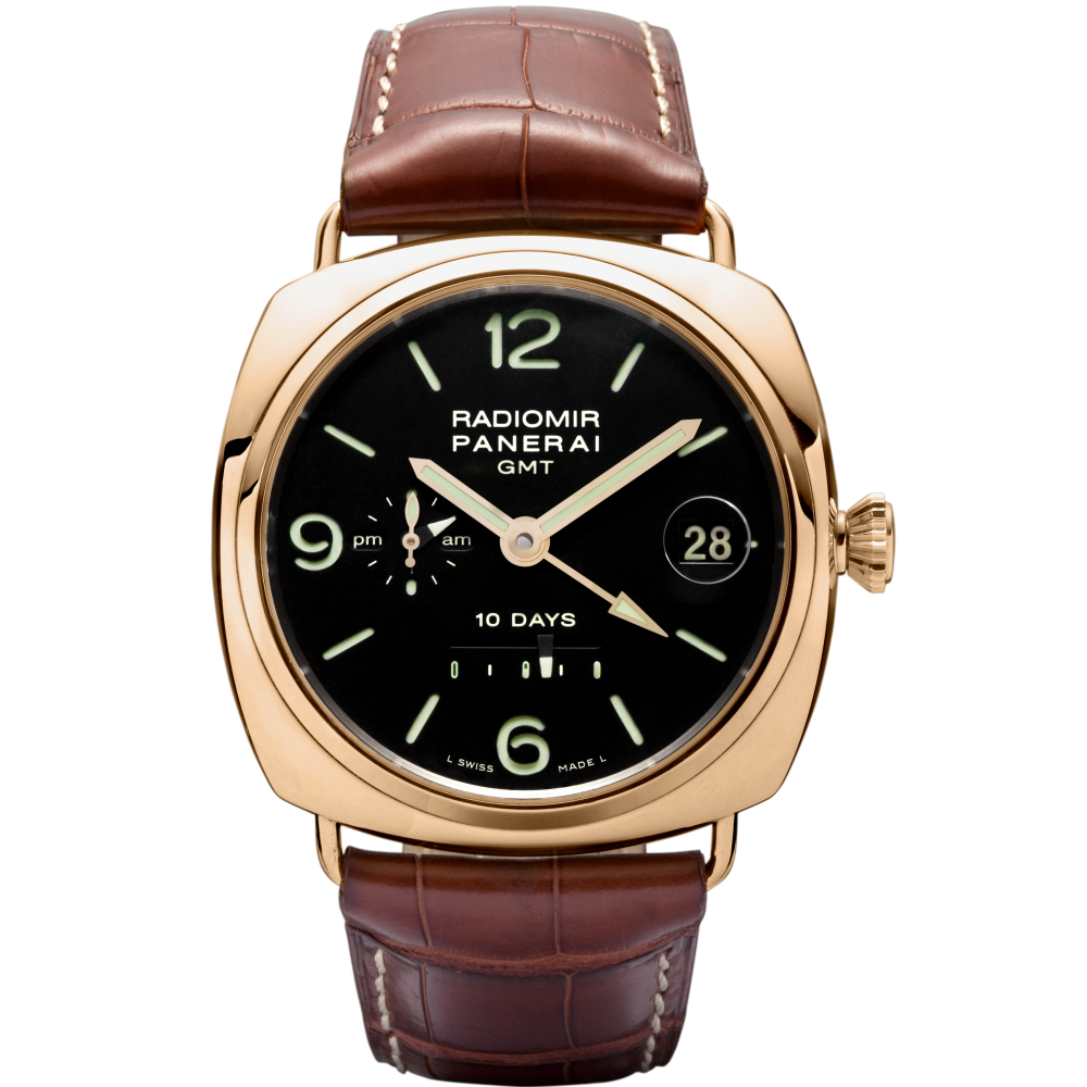 PANERAI Radiomir 10 Days GMT Pink Gold PAM00273 day view