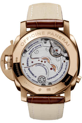 PANERAI Luminor 1950 8 Days Chrono Monopulsante GMT Pink Gold PAM00277 Detail 