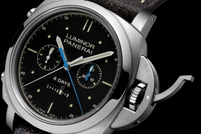 PANERAI Luminor 1950 Rattrapante 8 Days Titanio PAM00427 Detail 