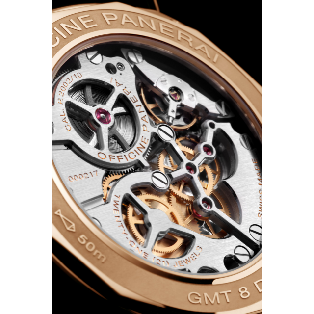 PANERAI Radiomir 8 Days GMT Oro Rosso PAM00538 Detail 2