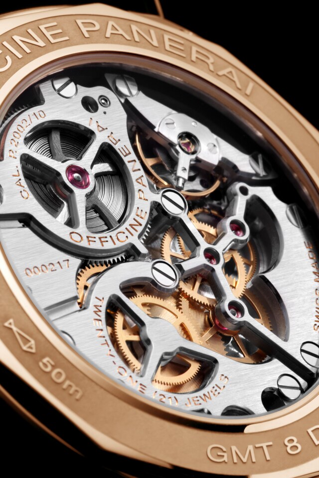 PANERAI Radiomir 8 Days GMT Oro Rosso PAM00538 Detail 