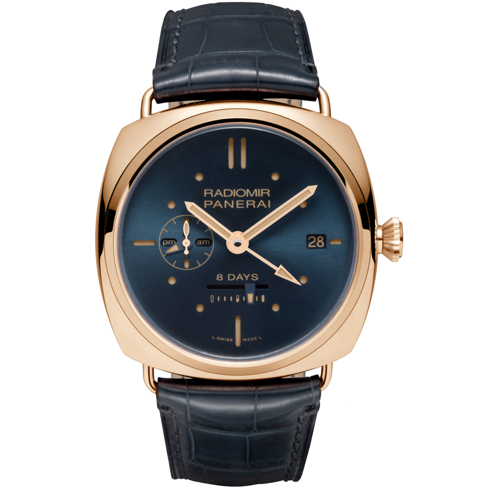 PANERAI Radiomir 8 Days GMT Oro Rosso PAM00538 day view