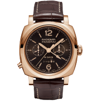 PANERAI Radiomir 1940 Chrono Monopulsante 8 Days GMT Oro Rosso PAM00502 Front view