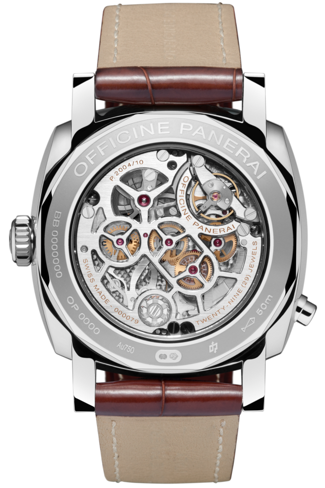 PANERAI Radiomir 1940 Chrono Monopulsante 8 Days GMT Oro Bianco PAM00503 Detail 