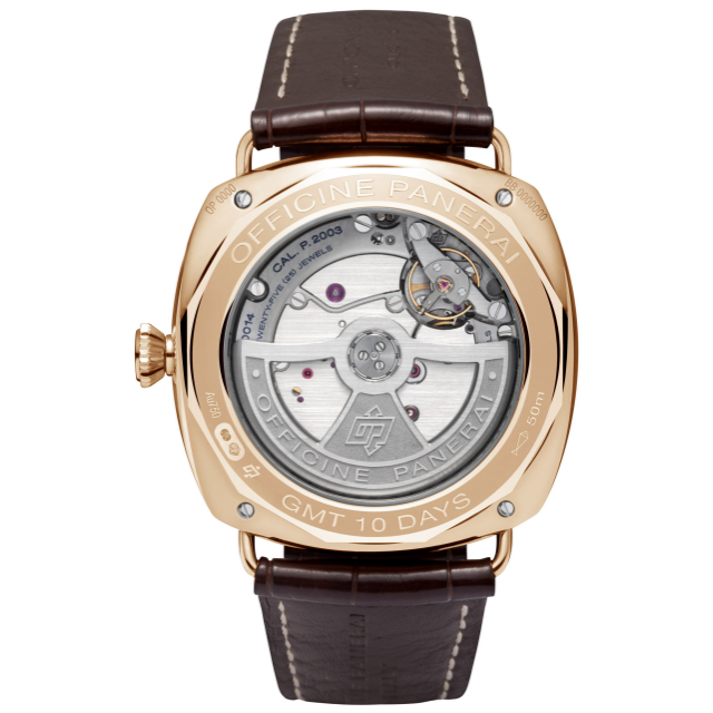 PANERAI Radiomir 10 Days GMT Automatic Oro Rosso PAM00497 Back view