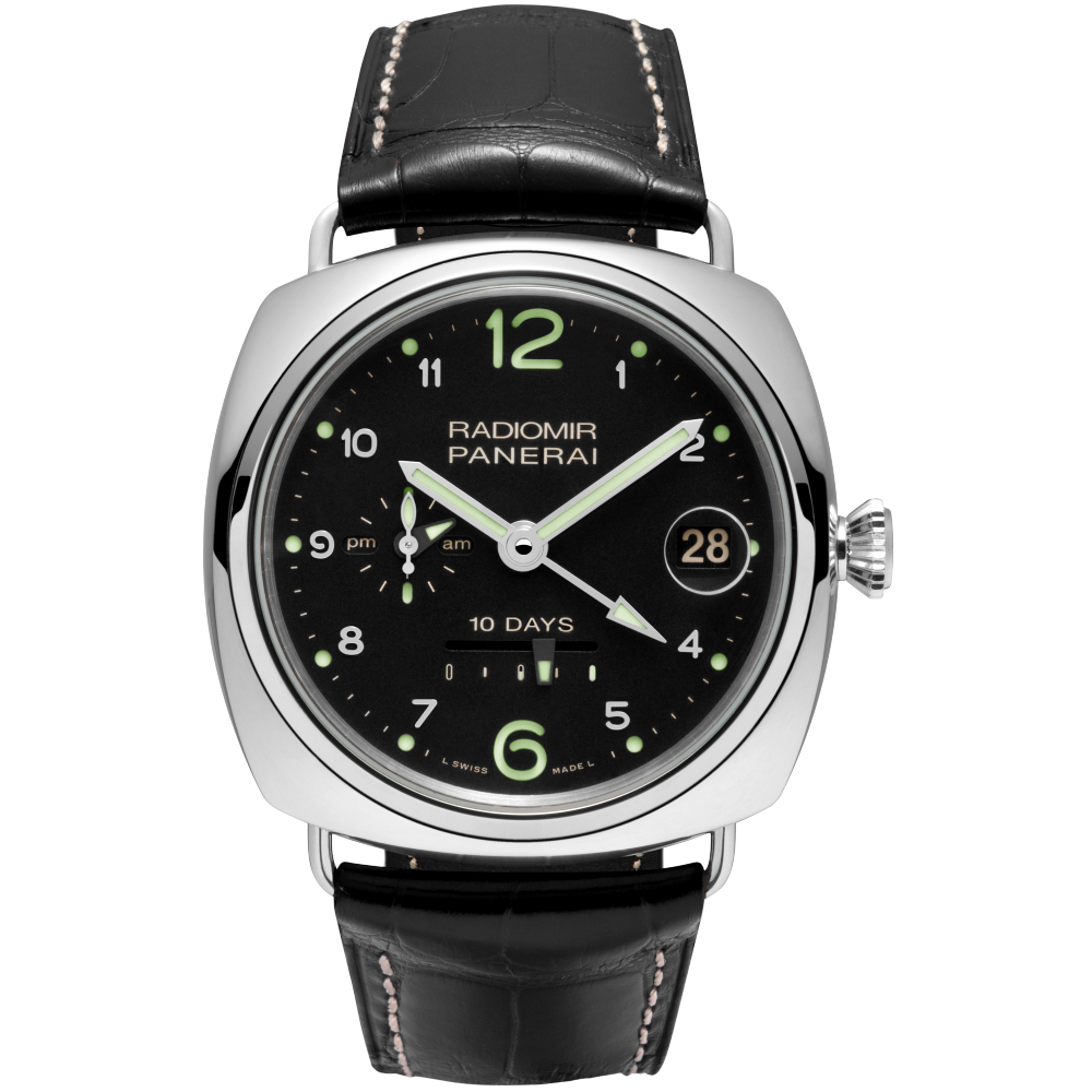 PANERAI Radiomir 10 Days GMT Automatic Oro Bianco PAM00496 day view