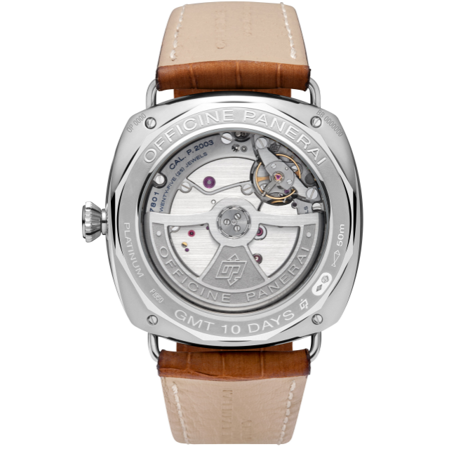 PANERAI Radiomir 10 Days GMT Automatic Platino PAM00495 Back view