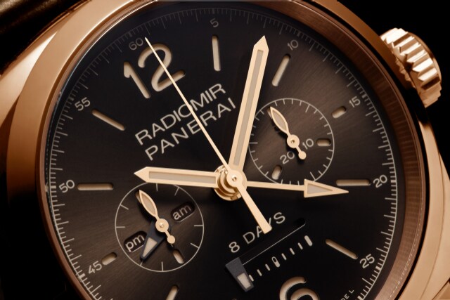 PANERAI Radiomir 1940 Chrono Monopulsante 8 Days GMT Oro Rosso PAM00502 Detail 