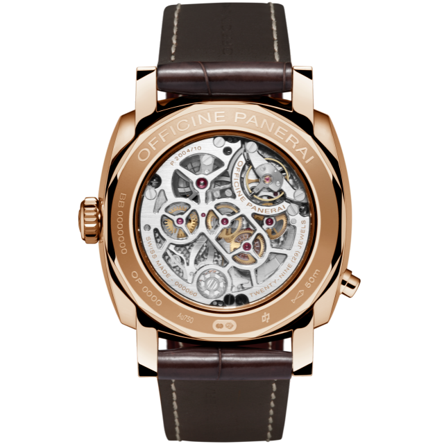 PANERAI Radiomir 1940 Chrono Monopulsante 8 Days GMT Oro Rosso PAM00502 Back view