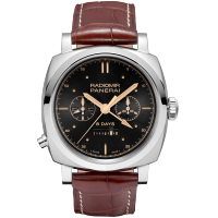 PANERAI Radiomir 1940 Chrono Monopulsante 8 Days GMT Oro Bianco PAM00503 Front view