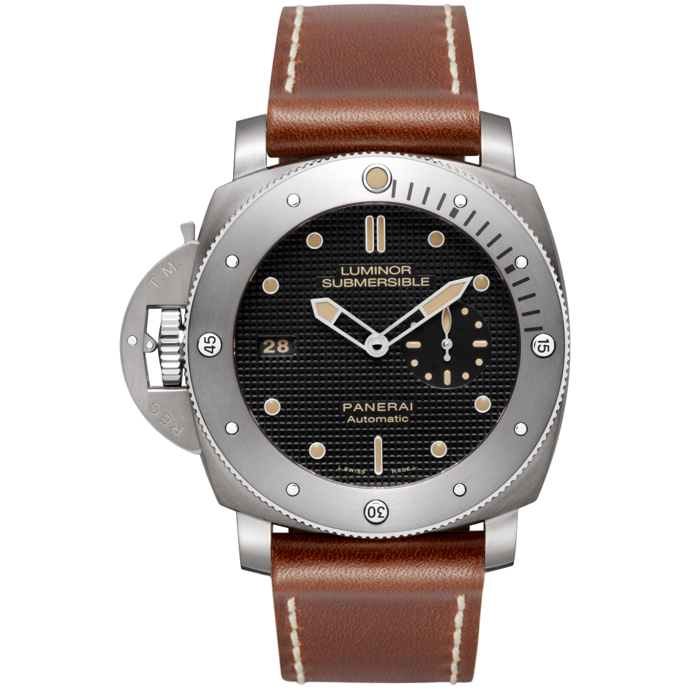 PANERAI Luminor Submersible 1950 Left-Handed 3 Days Automatic Titanio PAM00569 day view