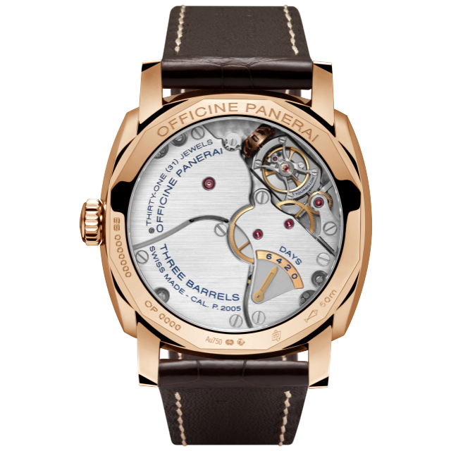 PANERAI Radiomir 1940 Tourbillon GMT Oro Rosso PAM00558 Back view