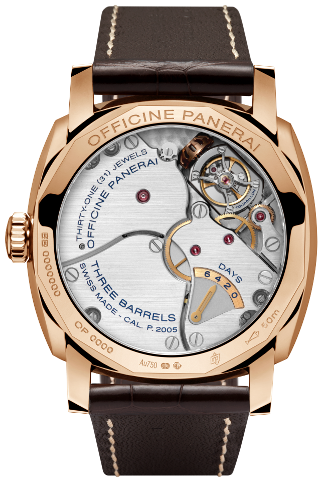 PANERAI Radiomir 1940 Tourbillon GMT Oro Rosso PAM00558 Detail 