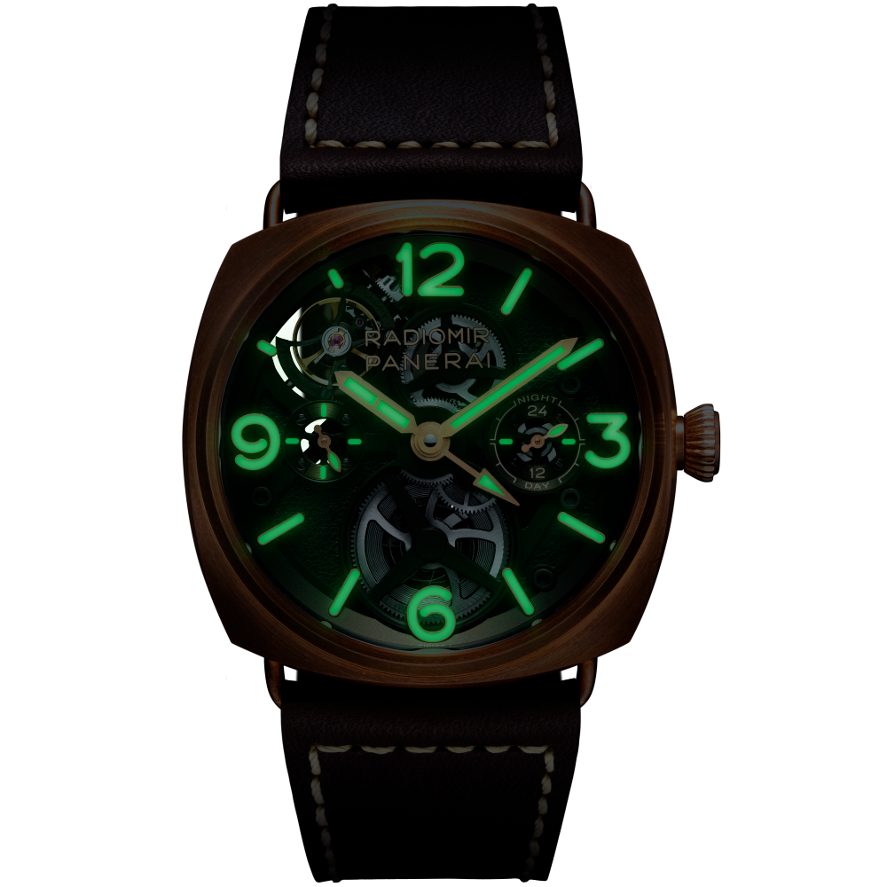 PANERAI Radiomir Tourbillon Bronzo PAM01284 night view