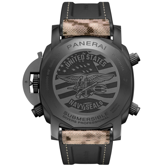 PANERAI Submersible Chrono Navy SEALs Titanio PAM01521 Back view
