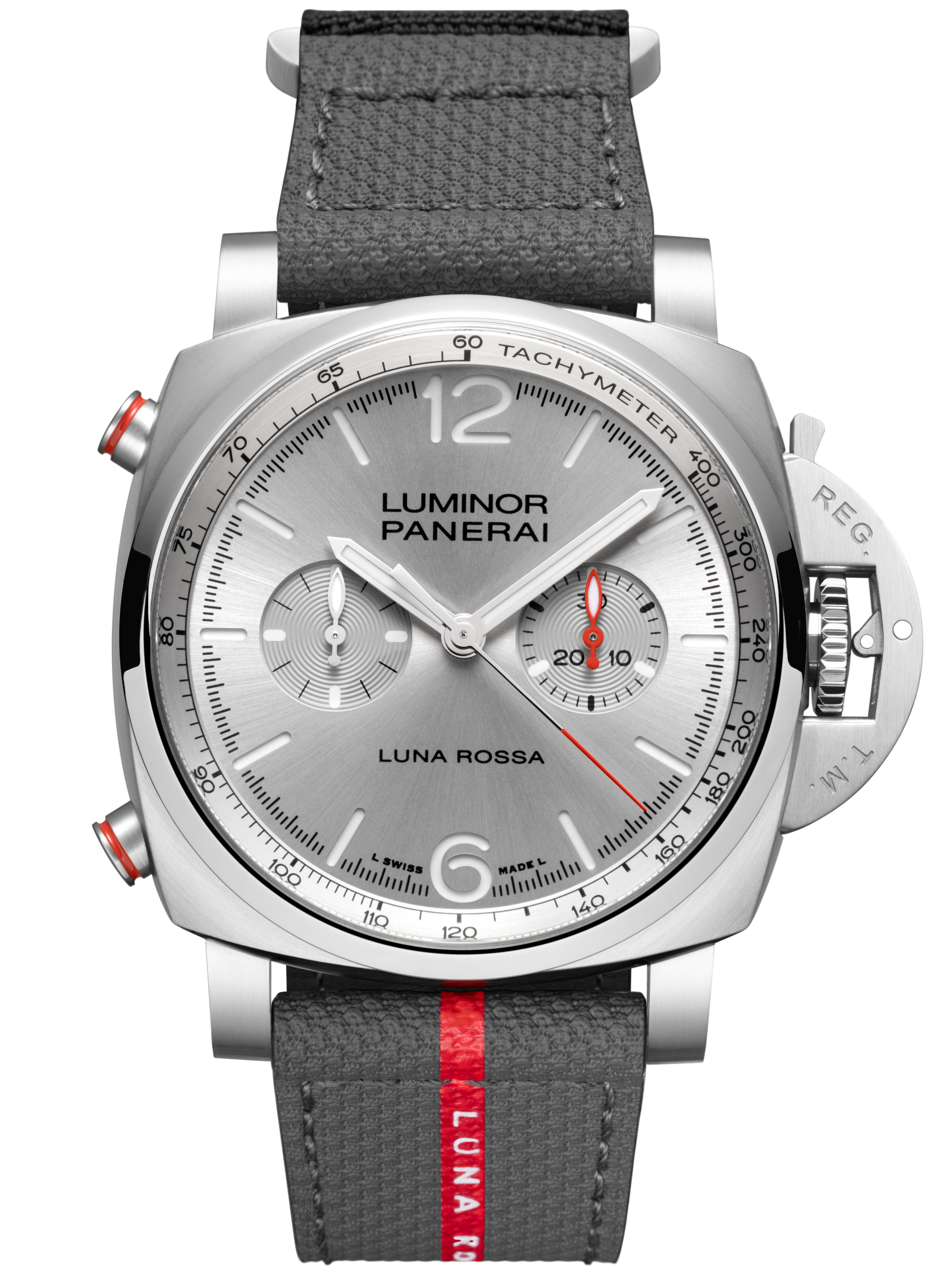 PANERAI Luminor 44mm グレー ナイロンベルト Panerai Luminor Luna Rossa Chrono PAM 1768 44mm Automatic | US