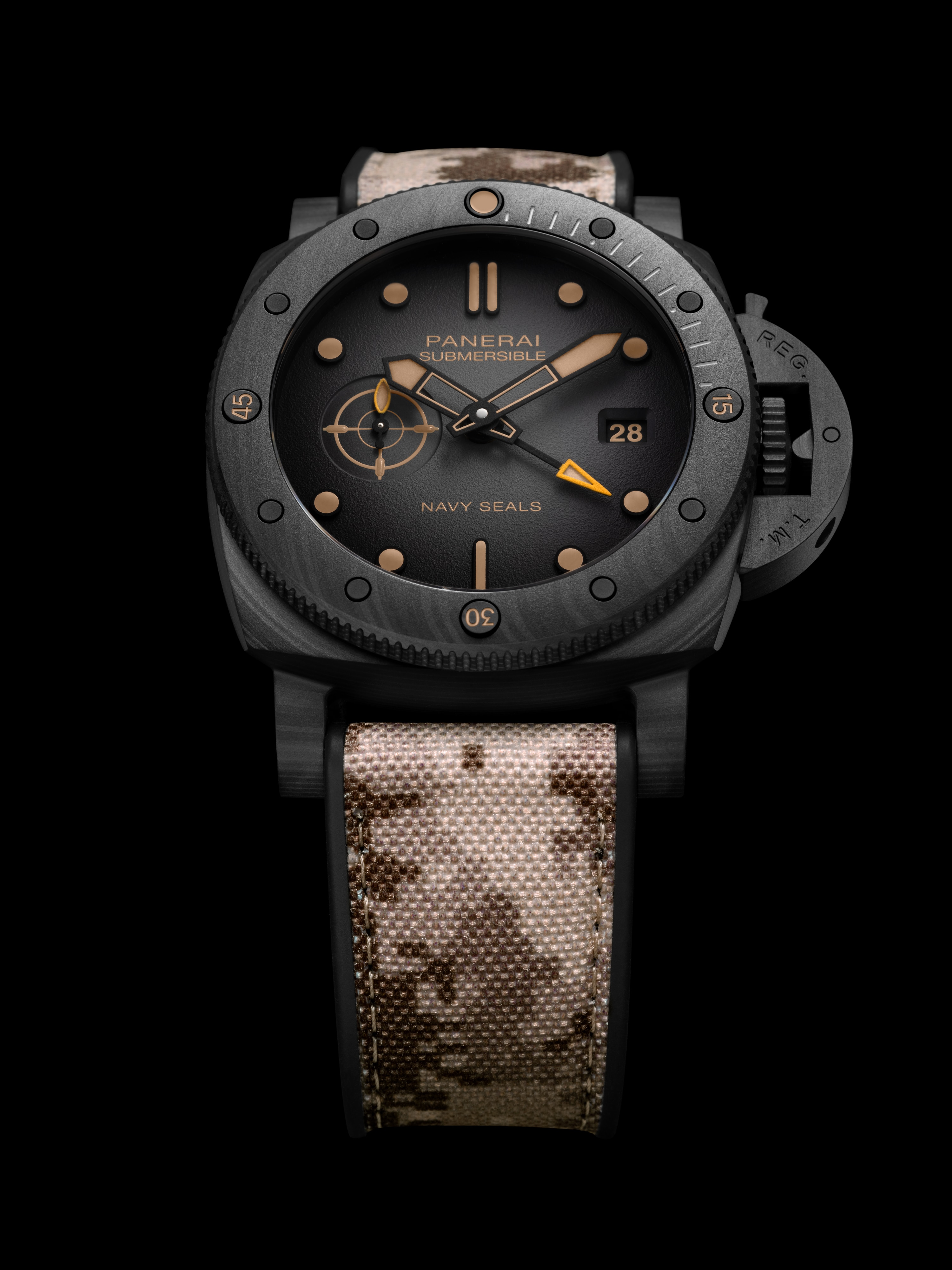 Panerai Submersible QuarantaQuattro GMT Navy SEALs Carbotech™ PAM