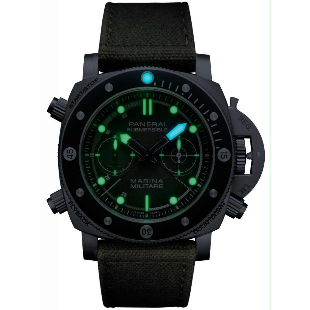 PANERAI Submersible Chrono Marina Militare Experience Edition PAM01699 night view