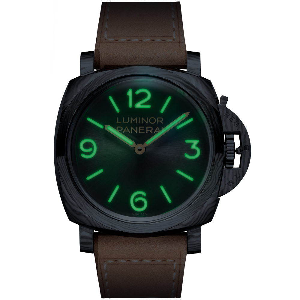 PANERAI Luminor Forged Titanium PAM01629 night view