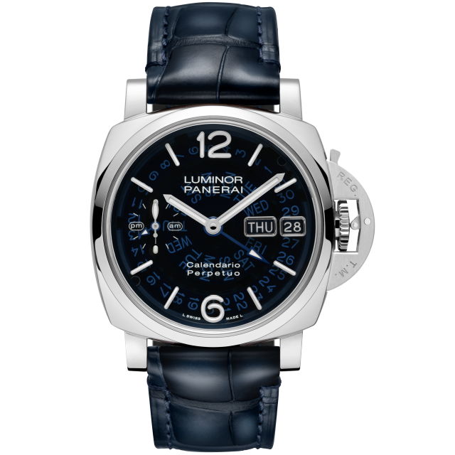 PANERAI ルミノールパーペチュアルカレンダーGMT プラチナテック™ PAM01575 Front view