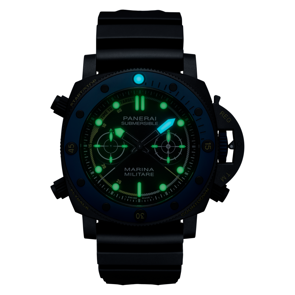 PANERAI Submersible Marina Militare Forze Speciali PAM02239 night view