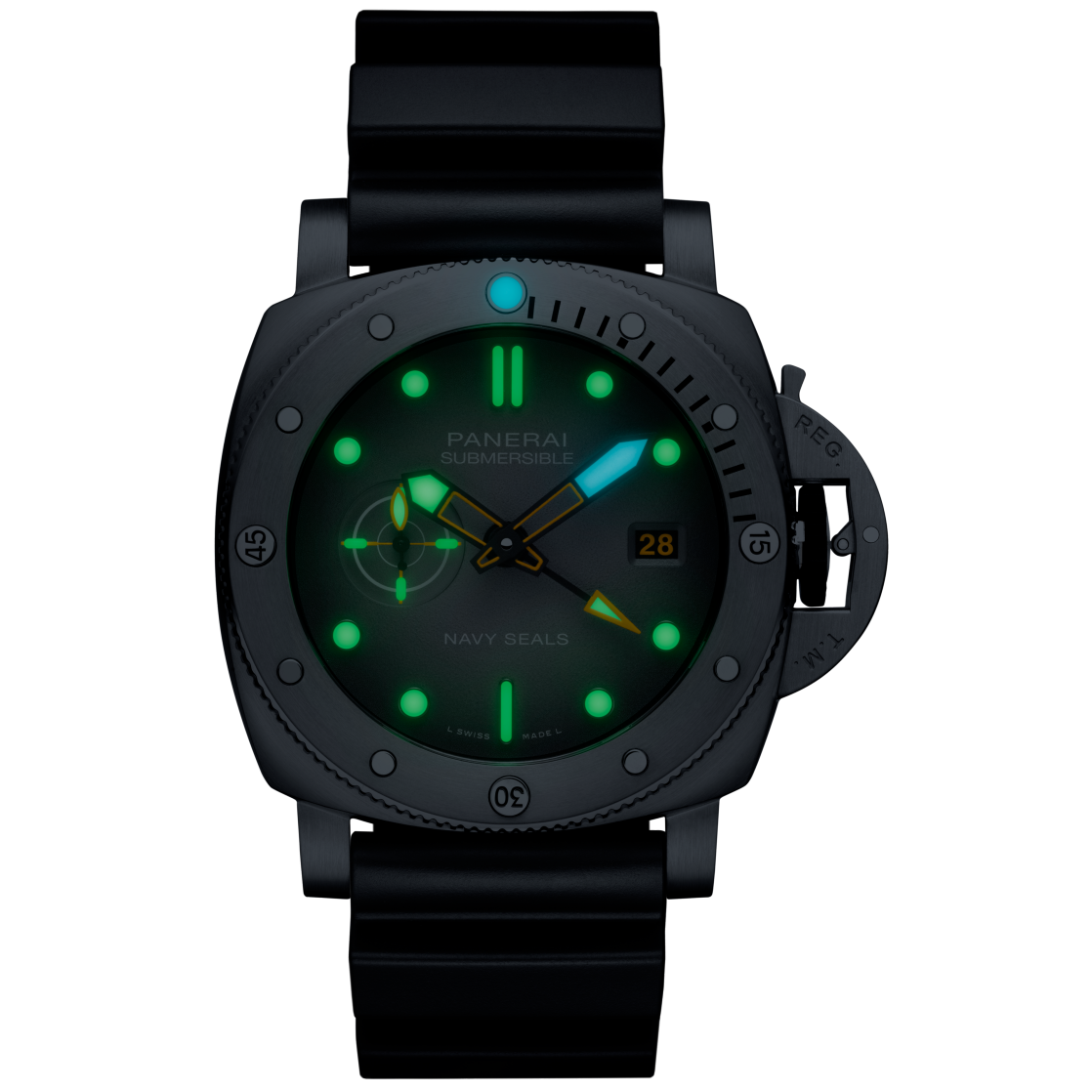 PANERAI Submersible Navy SEALs GMT PAM01323 night view