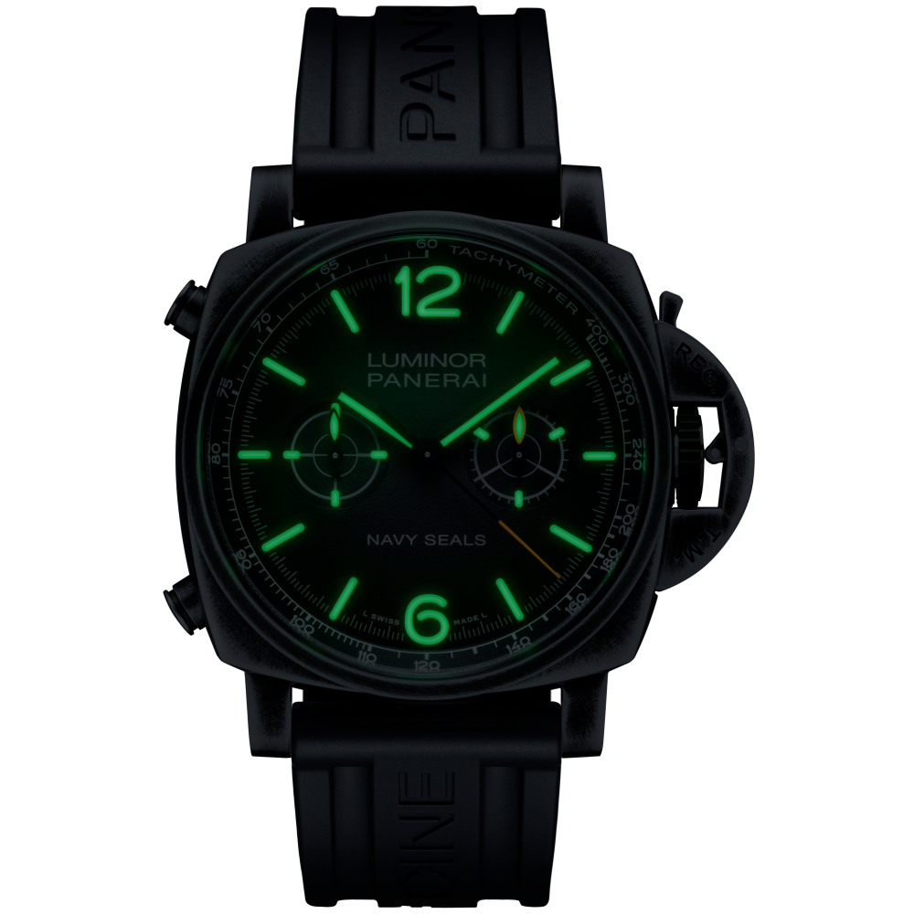 PANERAI Luminor Chrono Navy SEALs PAM01409 night view