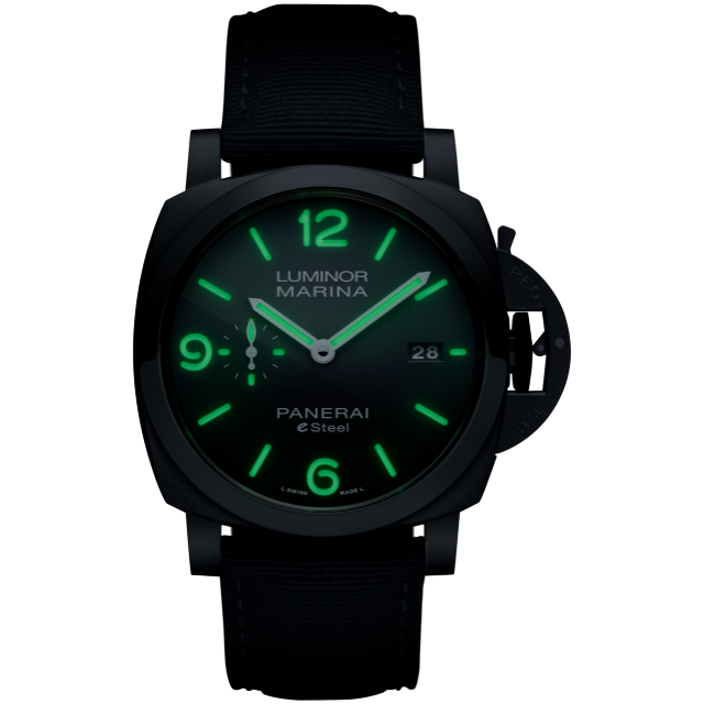 PANERAI Luminor Marina Grigio Roccia PAM01358 Night view