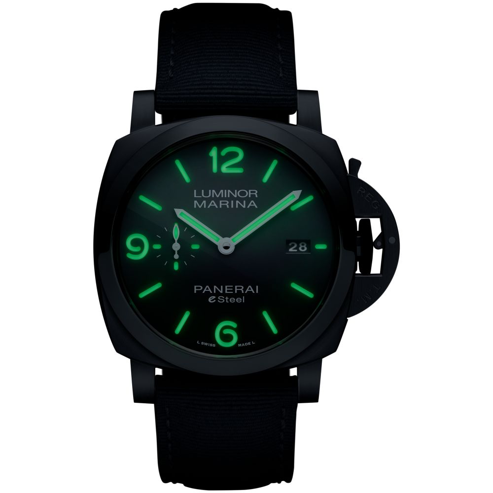 PANERAI Luminor Marina Grigio Roccia PAM01358 night view