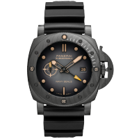 PANERAI Submersible QuarantaQuattro GMT Navy SEALs Carbotech™ PAM01513 Detail 1